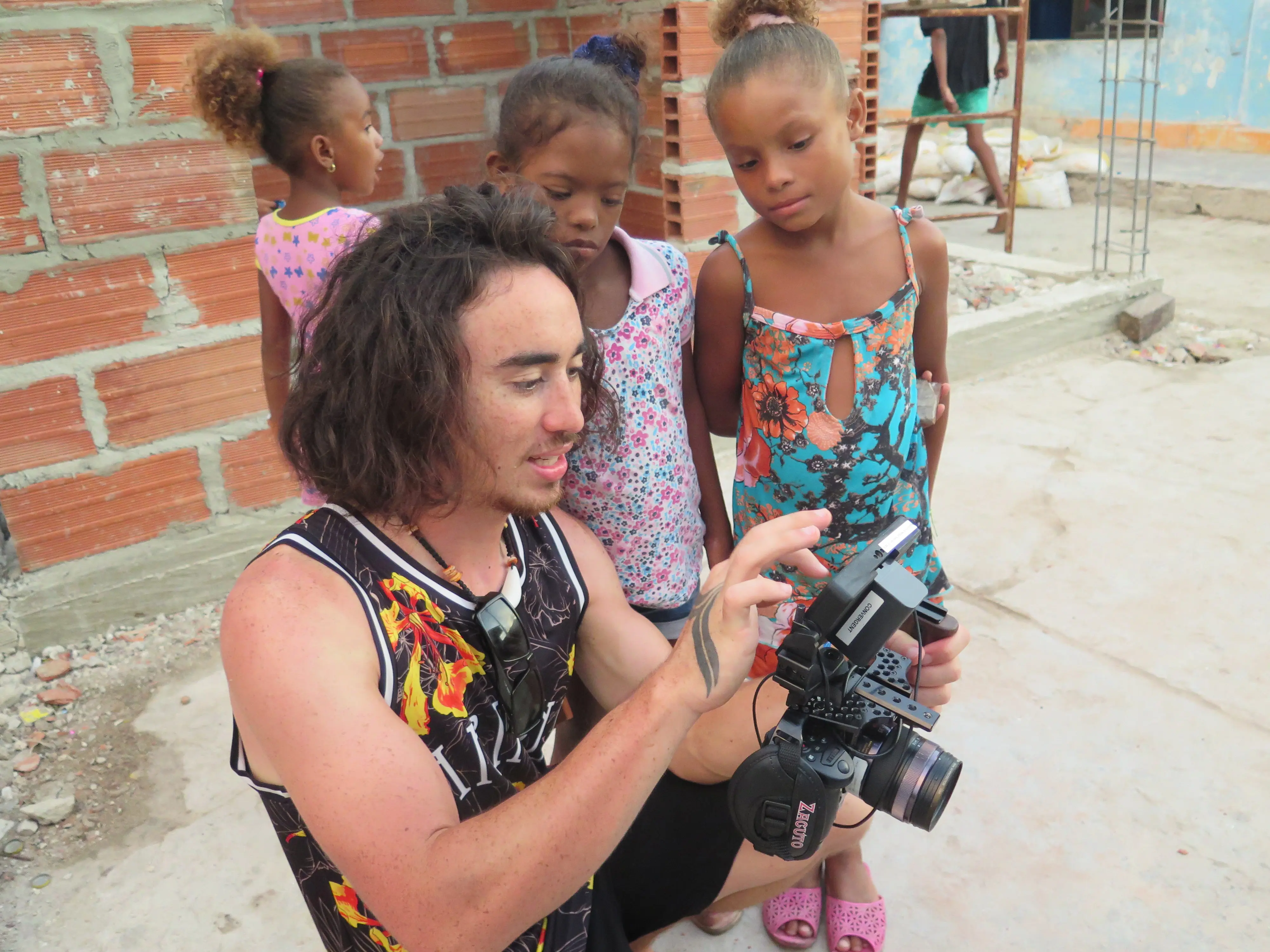 Student with camera